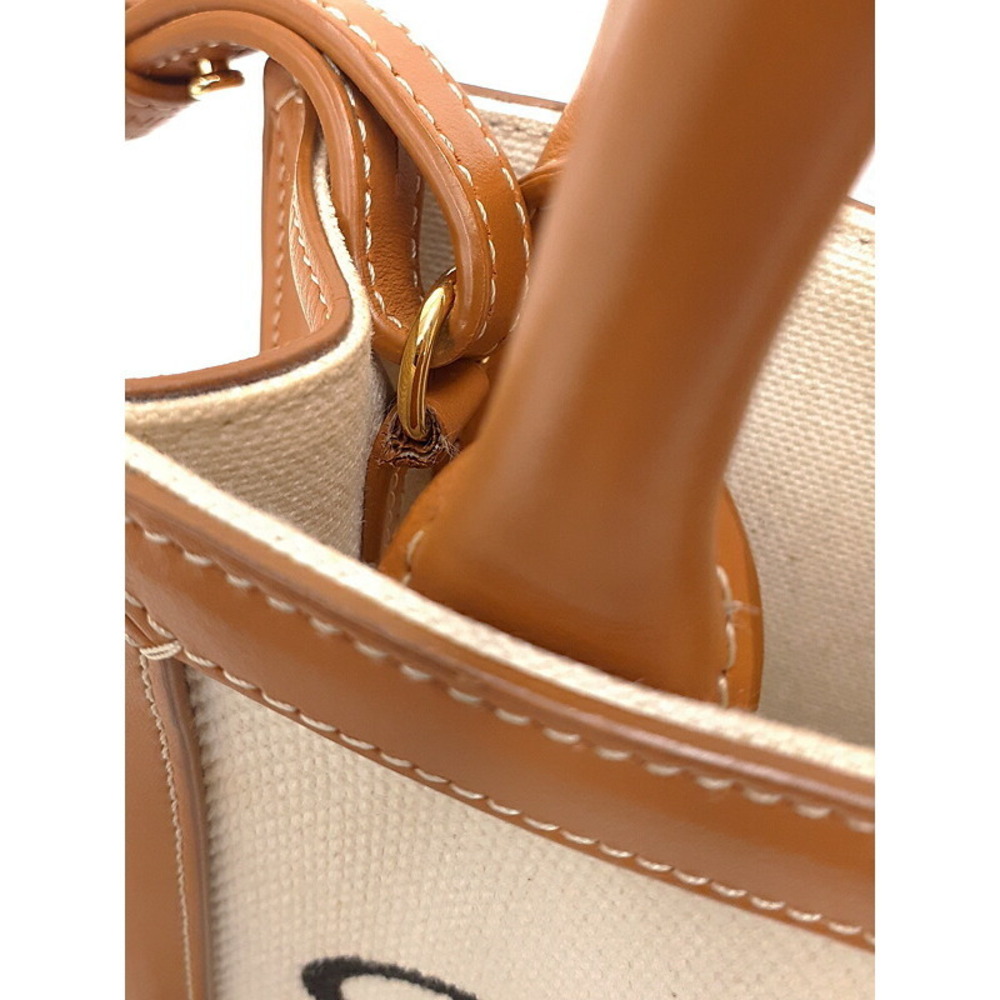 Celine Vertical Cabas Leather Shoulder Bag - Picture 7 of 9